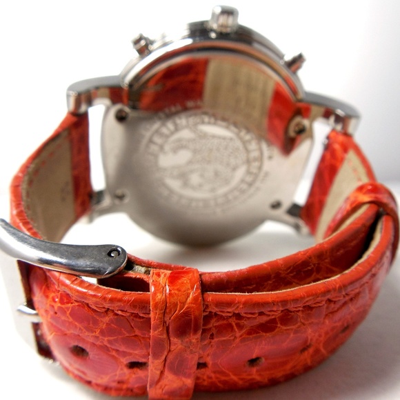 Diamond Orange Sapphire 4.38 Tcw Watch main image 7